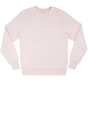 Unisex crewneck sweatshirt in pure organic cotton - LIGHT PINK_100538