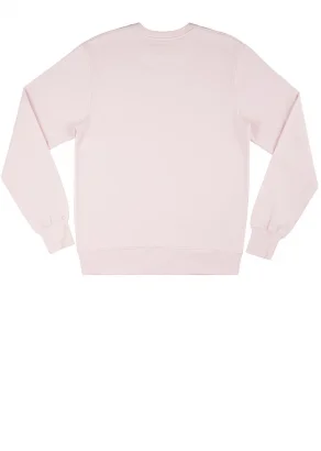 Unisex crewneck sweatshirt in pure organic cotton - LIGHT PINK_100539