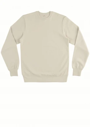 Unisex crewneck sweatshirt in pure organic cotton - SAND_100551