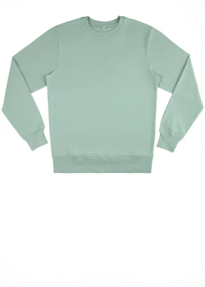 Unisex crewneck sweatshirt in pure organic cotton - SLATE GREEN_100558