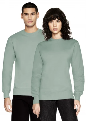 Unisex crewneck sweatshirt in pure organic cotton - SLATE GREEN_100560