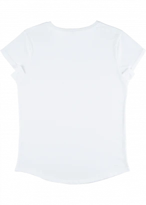 White women's rolled-up sleeve shirt in organic cotton_100610