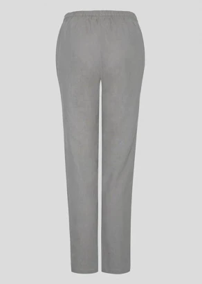 Women's Pants in Organic Hemp and Cotton - light grey_100892