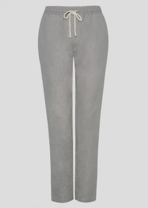 Women's Pants in Organic Hemp and Cotton - light grey_100893