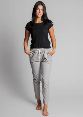 Women's Pants in Organic Hemp and Cotton - light grey_100894