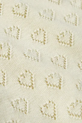 Heart Cream openwork cardigan in organic cotton_101643