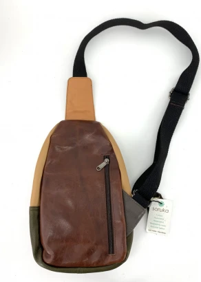 Greg one-shoulder backpack in EquoSolidale recycled leather_102338