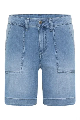 Indigo short jeans for women in Bio-Denim_102545