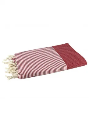 Fouta honeycomb towel 100x200 cm in recycled cotton_102875