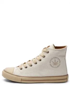 Scarpe Trainer High BILLY Offwhite unisex in canapa Vegan_103082