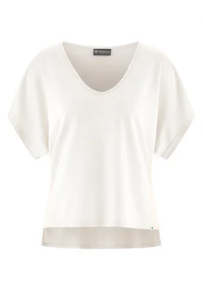Women's wide t-shirt in hemp and organic cotton_103049