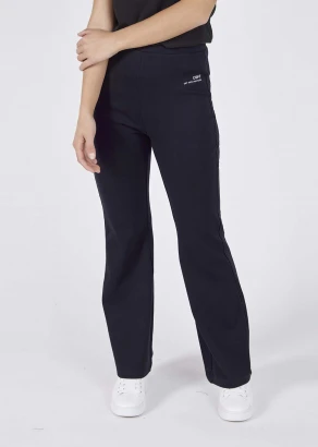 Flare trousers for women in organic organic cotton_103525