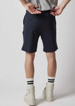 Men's Navy jersey shorts in organic organic cotton_103627