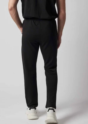 OWN Sport black men's fleece trousers in organic cotton_103642
