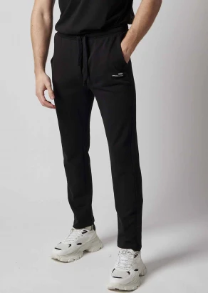 OWN Sport black men's fleece trousers in organic cotton_103643