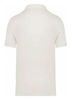 Men's linen polo shirt - Ivory_103401