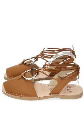 Women's Glitter Sandals in Natural Leather_103819