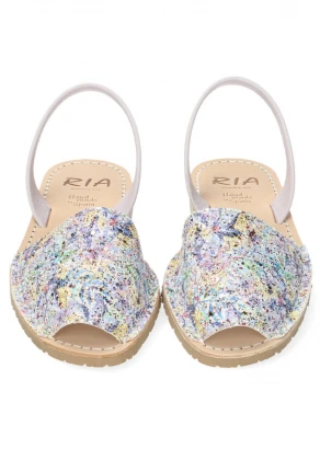 Women's Glitter Festival Sandals in Natural Leather_103810