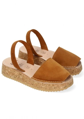 Women's Turin Sandals in Natural Leather and Cork_103821