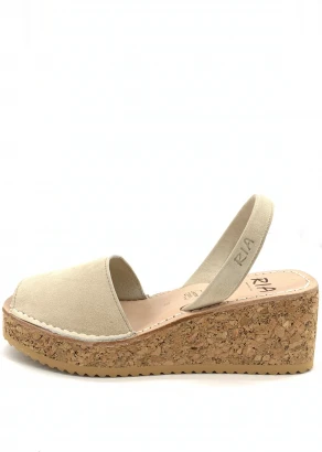 Women's Venecia Sandals in Natural Leather and Cork_103838