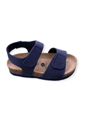 Partner BLUE ergonomic sandals for children in cork and natural leather_103876