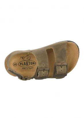 Poli Khaki ergonomic sandals for Children in cork and natural leather_103881