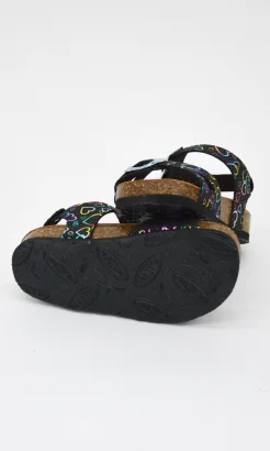 Lisa Cuore ergonomic sandals for girls in cork and natural leather_103961