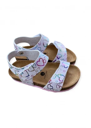 Select Heart ergonomic sandals for girls in cork and natural leather_103909