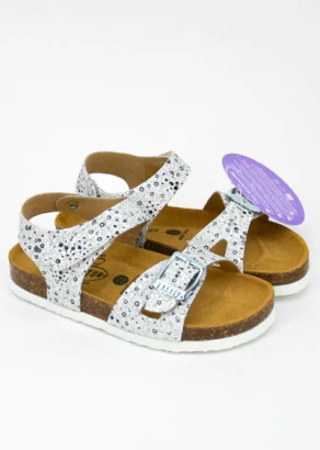 Select Glitter ergonomic sandals for girls in cork and natural leather_104012