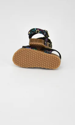 Pixel Heart sandals for children first steps in cork and natural leather_104023