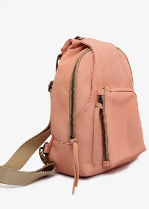 One shoulder backpack in natural cork_104147