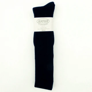 Black Knee high socks in organic cotton terry_43222