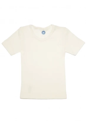 Children's short-sleeved jumper in wool, organic cotton and silk_105133