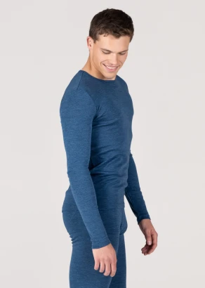 Liam MidBlue Organic Wool and Organic Cotton Men's Sweater_105481