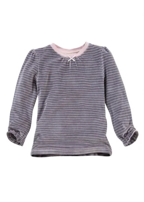 Girl's striped pyjamas in organic cotton chenille_105635