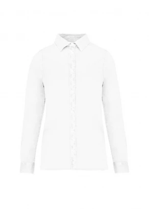 Camicia washed Bianco da donna in puro cotone biologico_105752