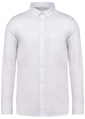 White washed shirt for men in Lyocell TENCEL and organic cotton_105764