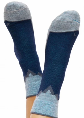 Premium Unisex baby alpaca blue melangè socks_106144