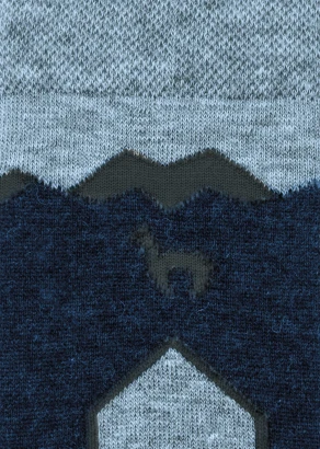 Premium Unisex baby alpaca blue melangè socks_106146