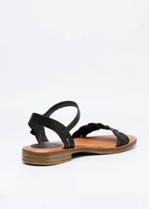 Kea women's vegetable-tanned leather sandals - Black_110282