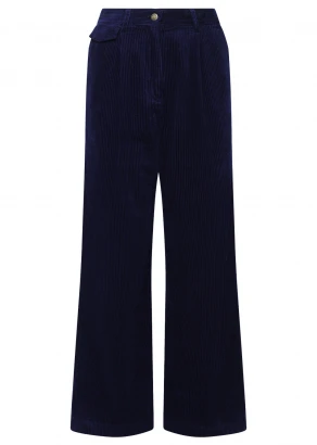 Women's trousers Tiger Navy in organic cotton velour_106274