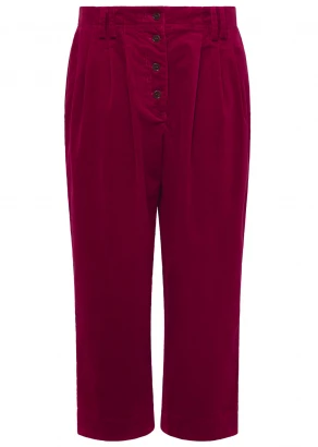Pantaloni Frisa Cherry da donna in velluto di cotone biologico_106314