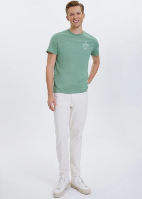 Meet Green T-shirt for men in pure organic cotton_107425
