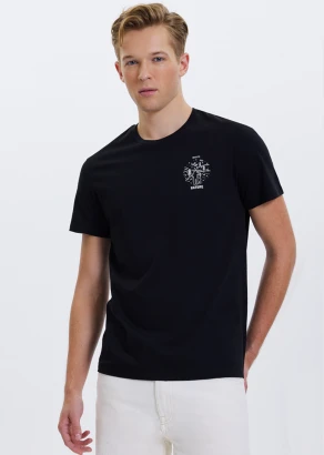 T-shirt Nature Black da uomo in puro cotone organico_107431