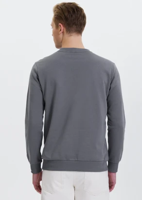 Men's Call Grey sweatshirt in pure organic cotton_107442