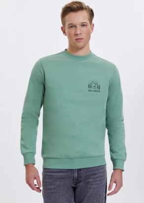 Men's Breath Green sweatshirt in pure organic cotton_107447