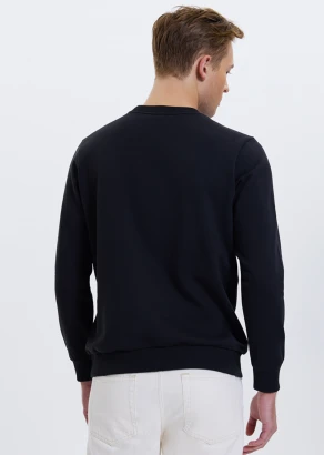 Men's Breath Black sweatshirt in pure organic cotton_107455