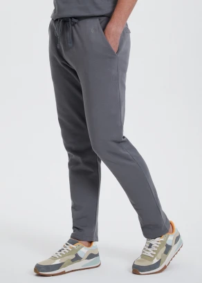 Men's Core Grey tracksuit trousers in pure organic cotton_107485