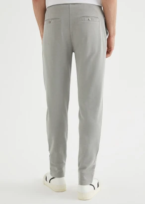 Men's Core Light Grey tracksuit trousers in pure organic cotton_107489