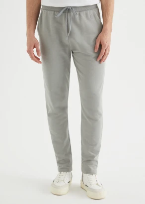 Men's Core Light Grey tracksuit trousers in pure organic cotton_107492